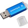 SIMMAX Chiavetta USB 32GB Pen Drive USB 2.0 Unità Memoria Flash (32GB Blu)