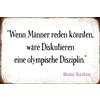Schatzmix Blechschild Spruch Diskutieren= Olymp. Disziplin Metallschild 20x30 Tin Sign Targa di Metallo da Parete, Lamiera, Multicolore, 20x30 cm