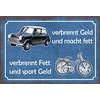 Schatzmix Blechschild Spruch Vergleich Auto-Fahrrrad Metallschild 20x30 Deko Tin Sign Targa di Metallo da Parete, Lamiera, Multicolore, 20x30 cm