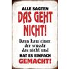 Schatzmix Blechschild Spruch Das geht Nicht Metallschild 20x30 Deko Tin Sign Targa di Metallo da Parete, Lamiera, Multicolore, 20x30 cm