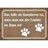 Schatzmix Blechschild Spruch Haustiere-NIE der Faulste im Haus Metallschild 20x30 Deko Targa di Metallo da Parete, Lamiera, Multicolore, 20x30 cm