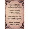 Schatzmix Blechschild der is lebendig Scho a Leich Metallschild 20x30 Wanddeko Tin Sign Targa di Metallo da Parete, Lamiera, Multicolore, 20x30 cm
