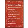 Schatzmix Blechschild Spruch Winterregeln Metallschild 20x30 cm Wanddeko Tin Sign Targa di Metallo da Parete, Lamiera, Multicolore