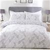 Sleepdown Trailing Leaf - Set copripiumino reversibile in policotone con federe per letto matrimoniale (200 x 200 cm)