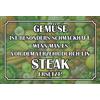 Schatzmix Blechschild Spruch Gemüse Durch Steak ersetzt Metallschild 20x30 Deko Tin Sign Targa di Metallo da Parete, Lamiera, Multicolore, 20x30 cm