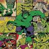 Marvel Comics, Hulk Squares", Stampa su Tela, Cotone, Multicolore, 1,8 cm x 40 cm x 40 cm