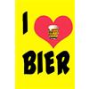 Schatzmix Blechschild Spruch I Love Bier Herz Metallschild 20x30 Deko Tin Sign Targa di Metallo da Parete, Lamiera, Multicolore, 20x30 cm
