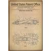 Schatzmix Blechschild Patent für Ein Rennauto Metallschild 20x30 Deko Tin Sign Targa di Metallo da Parete, Lamiera, Multicolore, 20x30 cm