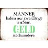 Schatzmix Blechschild Spruch M. Haben Nur 2 Dinge im Sinn Metallschild 20x30 Tin Sign Targa di Metallo da Parete, Lamiera, Multicolore, 20x30 cm