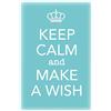 Schatzmix Blechschild Keep Calm & Make A Wish Metallschild 20x30 cm Wanddeko Tin Sign Targa di Metallo da Parete, Lamiera, Multicolore