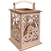 Rayher 62893505 Lanterna legno zucca c.manico,FSCMixCred, naturale, 15,3x15,3x26,5cm, 15pz, box 1set