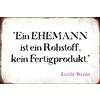 Schatzmix Blechschild Spruch Ehemann= Rohstoff Kein Fertigprodukt 20x30 Deko Tin Sign Targa di Metallo da Parete, Lamiera, Multicolore, 20x30 cm