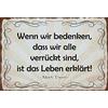 Schatzmix Blechschild Wenn Wir bedenken… (Mark Twain) Metallschild Wanddeko 20x30cm Tin Sign Targa di Metallo da Parete, Lamiera, Multicolore, 20x30 cm