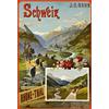 Schatzmix Blechschild Schweiz Rhone Thal Metallschild 20x30 cm Wanddeko Tin Sign Targa di Metallo da Parete, Lamiera, Multicolore