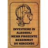 Schatzmix Blechschild Spruch Investiere in Alkohol Metallschild 20x30 Deko Tin Sign Targa di Metallo da Parete, Lamiera, Multicolore, 20x30 cm