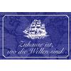Schatzmix Blechschild Spruch Zuhause Wo Die Wellen Sind. Metallschild Deko 20x30 Tin Sign Targa di Metallo da Parete, Lamiera, Multicolore, 20_x_30_cm