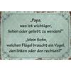 Schatzmix Blechschild Spruch Papa, Was Ist wichtiger. Metallschild Wanddeko 20x30cm Tin Sign Targa di Metallo da Parete, Lamiera, Multicolore, 20x30 cm