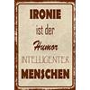 Schatzmix Blechschild Spruch Ironie Ist der Humor Metallschild 20x30 Deko Tin Sign Targa di Metallo da Parete, Lamiera, Multicolore, 20x30 cm