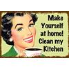 Schatzmix Blechschild Spruch Clean My Kitchen Metallschild 20x30 Deko Tin Sign Targa di Metallo da Parete, Lamiera, Multicolore, 20x30 cm