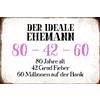 Schatzmix Blechschild Spruch der Ideale Ehemann Metallschild 20x30 Deko Tin Sign Targa di Metallo da Parete, Lamiera, Multicolore, 20x30 cm