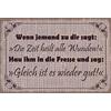 Schatzmix Blechschild Spruch Die Zeit heilt alle Wunden Metallschild Wanddeko 20x30 cm Tin Sign Targa di Metallo da Parete, Lamiera, Multicolore
