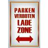 Schatzmix Blechschild Parken verboten Lade Zone Metallschild Wanddeko 20x30 cm Tin Sign Targa di Metallo da Parete, Lamiera, Multicolore