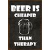 Schatzmix Blechschild Bier is Cheaper Than Therapy Metallschild 20x30 Deko Tin Sign Targa di Metallo da Parete, Lamiera, Multicolore, 20x30 cm