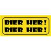 Schatzmix Blechschild Spruch Bier Her Metallschild 27x10 Deko Tin Sign Targa di Metallo da Parete, Lamiera, Multicolore, 27x10 cm