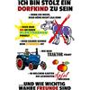 Schatzmix Blechschild Spruch Stolz Ein Dorfkind zu Sein… Metallschild 20x30 cm Wanddeko Tin Sign Targa di Metallo da Parete, Lamiera, Multicolore, 20 x 30 cm