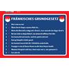 Schatzmix Blechschild Spruch Fränkisches Grundgesetz Metallschild Wanddeko 20x30 cm Tin Sign Targa di Metallo da Parete, Lamiera, Multicolore