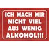 Schatzmix Blechschild Spruch ICH Mach MIR Nicht viel aus Metallschild 20x30 Deko Tin Sign Targa di Metallo da Parete, Lamiera, Multicolore, 20x30 cm