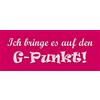 Schatzmix Blechschild Spruch ICH bringe es Auf den G-Punkt Metallschild 20x30 cm Wanddeko Tin Sign Targa di Metallo da Parete, Lamiera, Multicolore