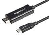Amazon Basics Cavo adattatore da USB-C a HDMI (compatibile con Thunderbolt 3) 4K @30 Hz - 0.3 m / 30 cm, Nero
