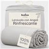Bambaw Lenzuolo angoli 90x190 cm bambù, Altezza fino a 35 cm, Lenzuola antiacaro in tessuti traspiranti, Lenzuolo refrigerante per letto piccolo, Lenzuola in fibra di bambu (Grigio)