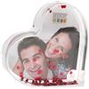 Deknudt Frames S66FE1-.0X.0 - Cornice portafoto in Vetro, a Forma di Cuore, con Paillette Rosse, 9,8 x 6 x 2,3 cm