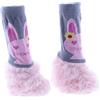 mimitens Fuzzy gamba lunga invernale Scarpette (6 - 12 mesi, motivo: coniglietto rosa