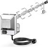 onlyfire Universale girarrosto per Barbecue, 100cm Quadrato 9x9mm spiedo, 4X forchetta, Motore in Cromato, 220 V-240 V
