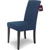 sh SCHEFFLER-HOME LIVE HOMESTYLE SCHEFFLER-HOME Housse de chaise élastique « Mia » en microfibre/lot de 4 / bleu/housse de chaise élégante/revêtement pour chaises et sièges