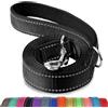 Joytale Guinzaglio per Cani,1.2m x 2cm,Doppia-faccia Catarifrangente Guinzaglio per Cane Imbottito con maniglia, Guinzaglio Addestramento per Cani di Taglia Piccola Media,Nero