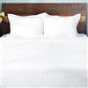 Deco Mex APT97701 - Set di 3 Copriletto Coperte Matrimoniali in Cotone e Poliestere, 240 x 270 cm, Colore: Bianco