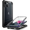 i-Blason Custodia trasparente per iPhone 14/iPhone 13 (6.1), custodia bumper a 360 gradi, robusta custodia protettiva [Ares] con protezione schermo 2022 (nero)