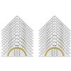 Westcott E-10130 00-I - Squadra geometrica in plastica, 14 cm, 20 pz, trasparente