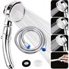 BOCHION Soffione Doccia Grande, Alta Pressione Doccino per Doccia con Tubo 2m, Risparmio Idrico Doccia Soffione con 3 Tipi di Getto, Universale Doccetta per Doccia Bagno con Interruttore,Girevole 360°,Cromata