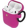 OtterBox Custodia OtterBox Soft Touch per AirPods (1ª gen 2016 / 2ª gen 2019), soffice al tatto, antishock, graffi e cadute, ultra sottile con moschettone, Rosa