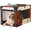 Karlie Flamingo Smart Top de Luxe Travel Box per Cani, 76 x 51 x 48 cm, Colore: Beige/Marrone