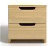 Skandica Comodino in legno massiccio di Pino - Spectrum Maxi (Comodino colore Sbiancato 40x35x40)