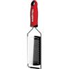 Microplane Grattugia da cucina Lama fine Acciaio inossidabile Rossa Serie Gourmet ideale per Formaggio a pasta dura, Agrumi, Aglio, Peperoncini, Cannella e Noce moscata