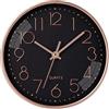ACCSHINE Orologio da Parete Moderno, Silenzioso Senza Ticchettio, Orologio Muro Grande 30cm Numeri Semplice Classico Orologio al Quarzo per Camera da Letto, Scuola, Ufficio, Soggiorno, Cucina Blu