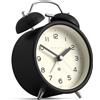 Newgate® Charlie Bell sveglia | Interpretazione moderna dell'orologio a doppia campana classico | Nero | Numeri facili da leggere | Ideale per comodino, scrivania o scaffale | Accessorio rétro