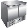 FORCAR Saladette Refrigerata in Acciaio AISI 304 - N° 2 Ante e Piano Fisso Inox - Capacità lt 240